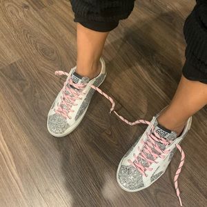 Golden Goose Glitter Superstar Sneakers! Brand New